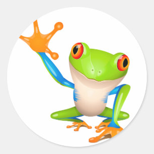 Sticker Rond Petite grenouille