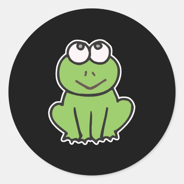 Sticker Rond petite grenouille mignonne (Devant)