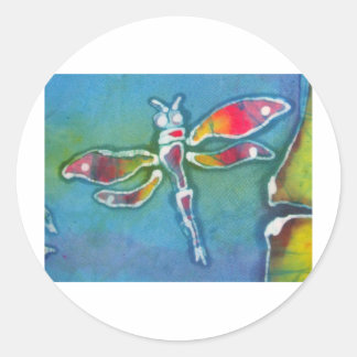 Sticker Rond petite libellule