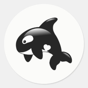 Sticker Rond Petite Orca
