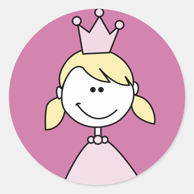 Sticker Rond petite princesse 03 (Devant)