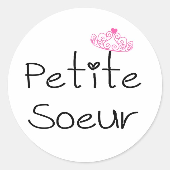 Sticker Rond Petite soeur (Devant)