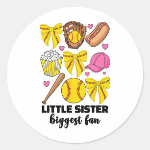 Sticker Rond Petite Soeur Plus Grande Fan Doux Filles Adolescen