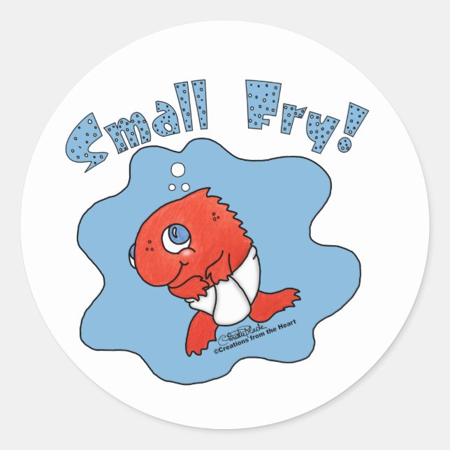 Sticker Rond Petite truite (Devant)