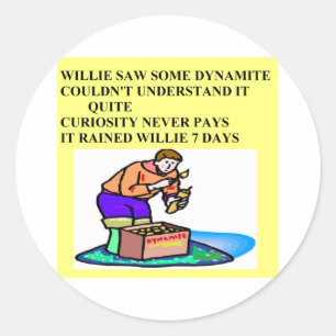 Sticker Rond petite willie rhyme