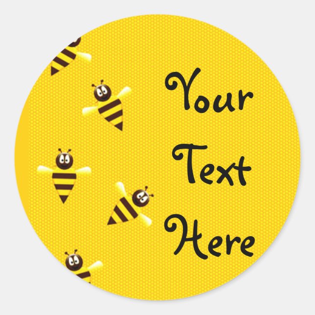 Sticker Rond Petites abeilles (Devant)
