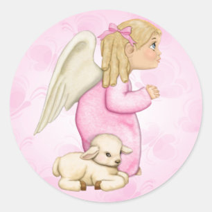 Sticker Rond Petites bénédictions Angel Girl