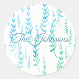 Sticker Rond Petites brindilles avec Feuilles