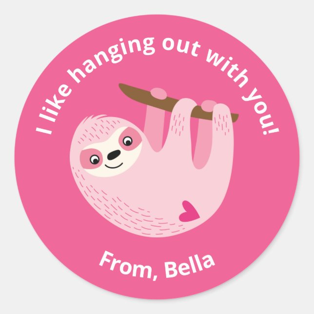 Sticker Rond Petits enfants Valentine (Devant)