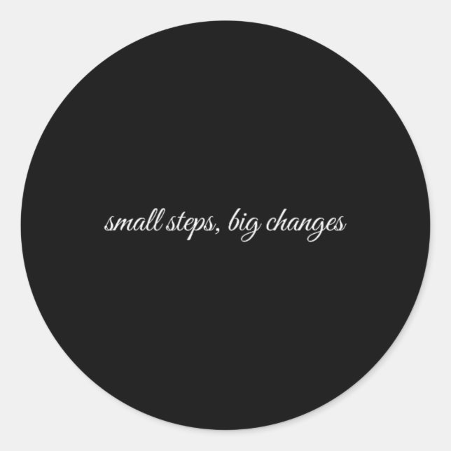 Sticker Rond Petits pas, grands changements, thérapie de santé  (Devant)