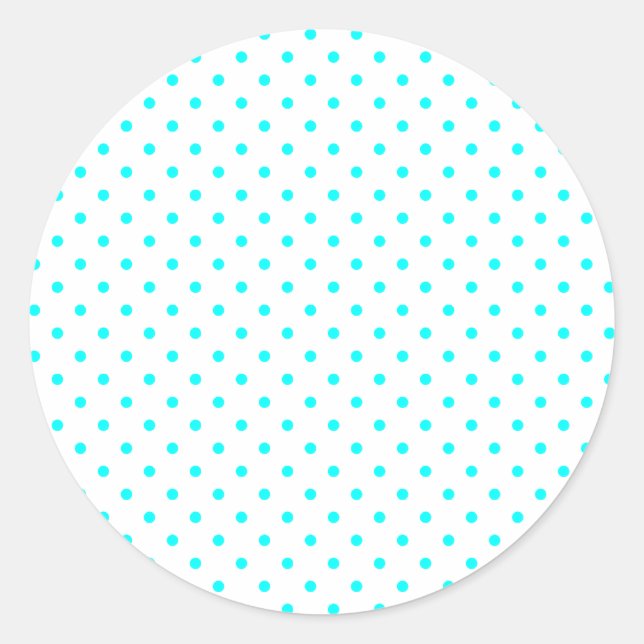 Sticker Rond Petits points Aqua (Devant)