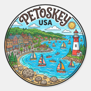 Sticker Rond Petoskey États-Unis