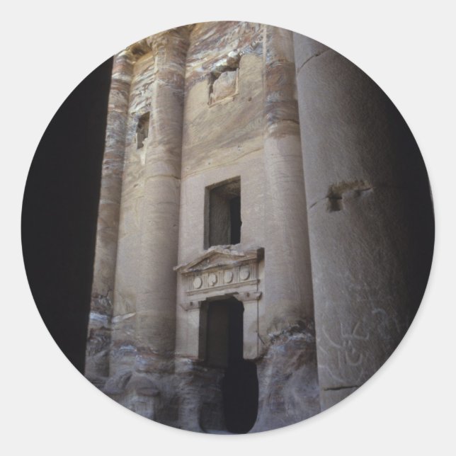 Sticker Rond Petra, Jordanie. (Devant)