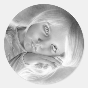 Sticker Rond Peu d'autocollant de l'ange du ciel