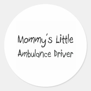 Sticker Rond Peu de conducteur de l'ambulance de la maman