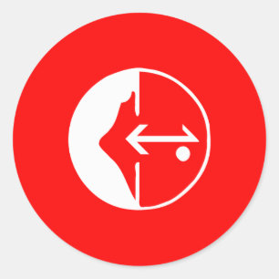 Sticker Rond Pflp, drapeau politique de la Colombie