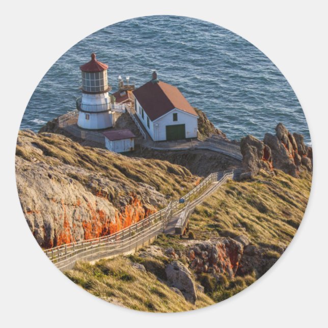 Sticker Rond Phare à Point Reyes National Seashore (Devant)