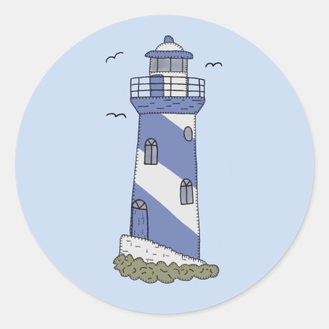 Sticker Rond Phare bleu (Devant)