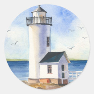 Sticker Rond Phare de Cape Anne
