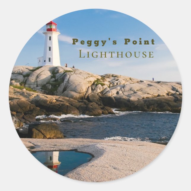 Sticker Rond Phare de Peggys Point Canada atlantique (Devant)