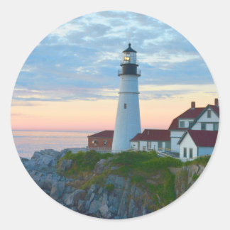 Sticker Rond Phare de Portland Head