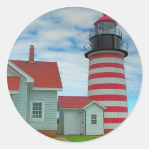 Sticker Rond Phare du Maine 27
