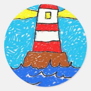 Sticker Rond Phare étalé