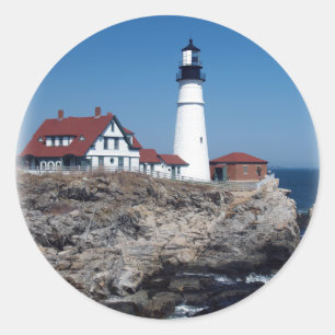 Sticker Rond Phare principal de Portland