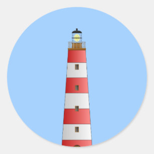 Sticker Rond Phare rayé