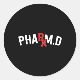 Sticker Rond Pharmacien étudiant en pharmacie Rx Pharm D