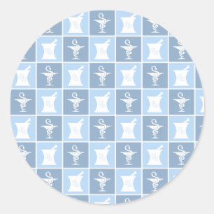 Sticker Rond Pharmacy Symbol   Pharmacist   Pharmacy Tech