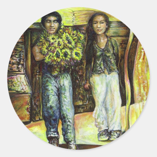 Sticker Rond Phase de ChapeI Sixtine d'un ChaIIenge (Devant)