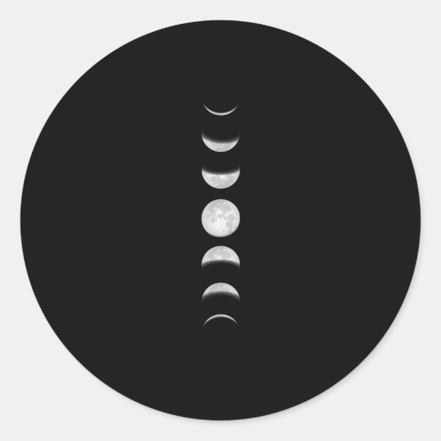 Sticker Rond Phases de lune (Devant)