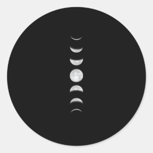 Sticker Rond Phases de lune