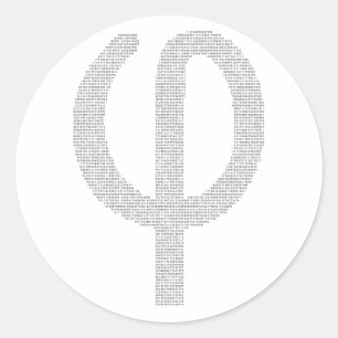 Sticker Rond Phi (rapport d'or)