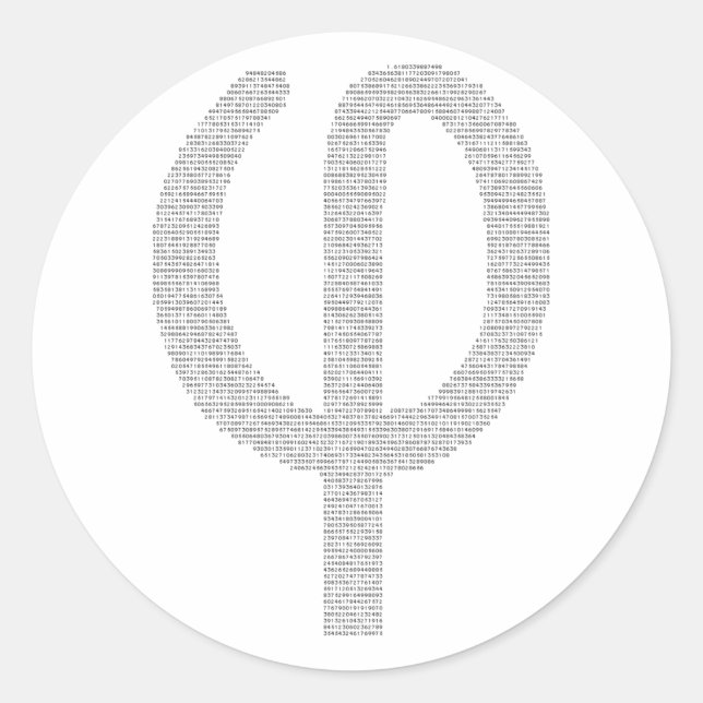 Sticker Rond Phi (Ratio d'or) (Devant)