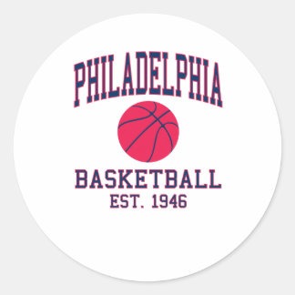 Sticker Rond Philadelphie Basket