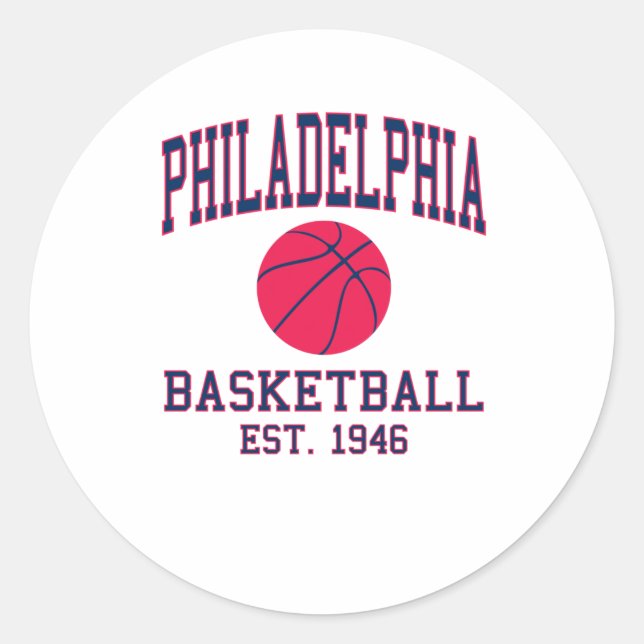 Sticker Rond Philadelphie Basket (Devant)