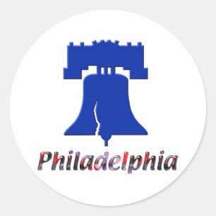 Sticker Rond Philadelphie Liberty Bell