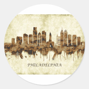 Sticker Rond Philadelphie Pennsylvanie