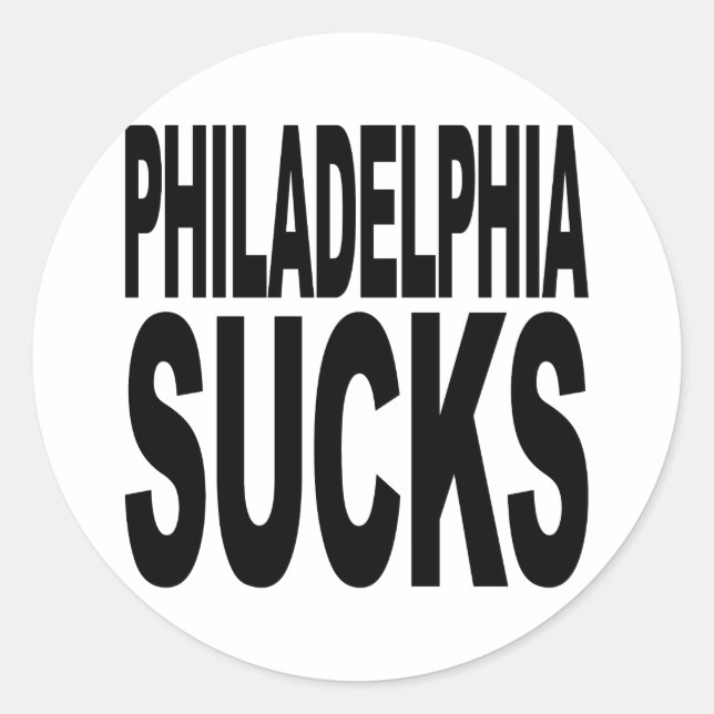 Sticker Rond Philadelphie Sucks (Devant)