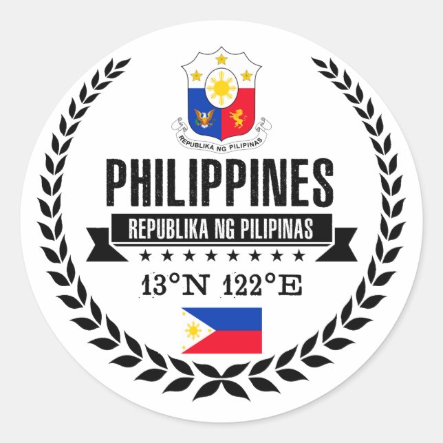 Sticker Rond Philippines (Devant)