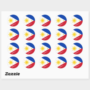Sticker Rond Philippines et drapeau philippin patriotes / sport