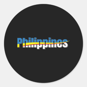 Sticker Rond Philippines Flag Pride - Typographie Art