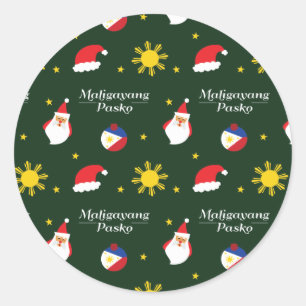 Sticker Rond Philippines Noël philippin Maligayang Pasko