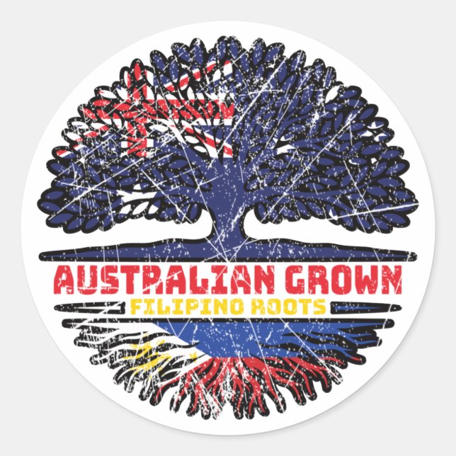 Sticker Rond Philippines Philippine Australian Tree (Devant)
