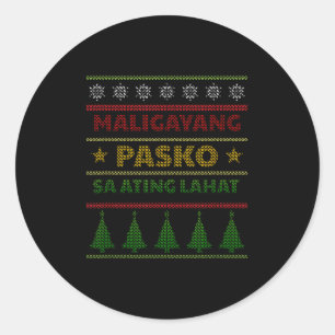 Sticker Rond Philippines Pilipinas Philippines Parol de Noël ph