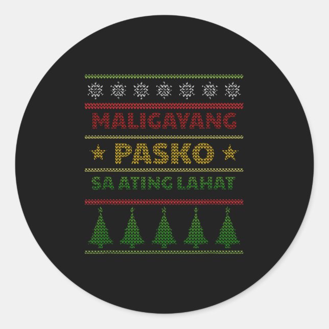 Sticker Rond Philippines Pilipinas Philippines Parol de Noël ph (Devant)