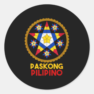 Sticker Rond Philippines Pilipinas Philippines Parol de Noël ph
