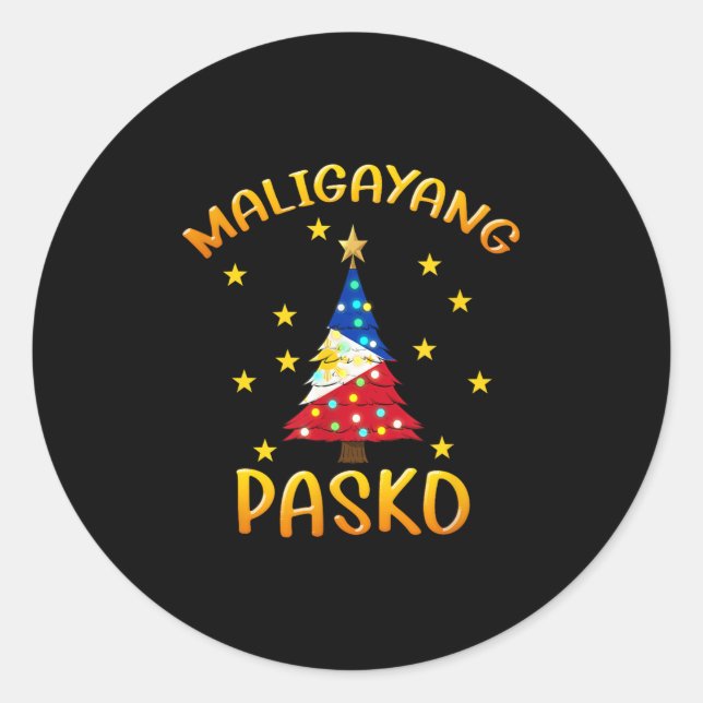 Sticker Rond Philippines Pilipinas Philippines Parol de Noël ph (Devant)